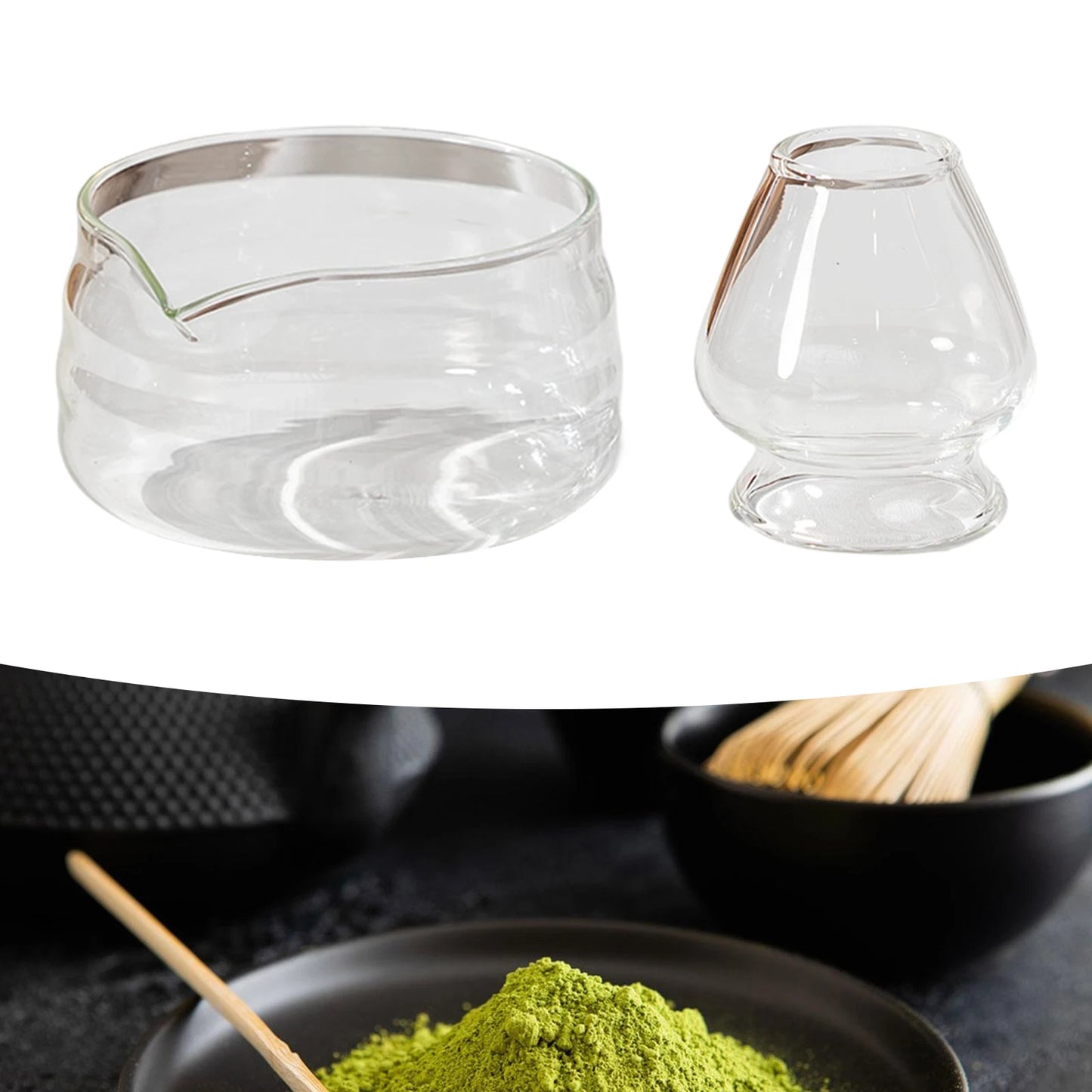 Handmade Glass Spout Matcha Set