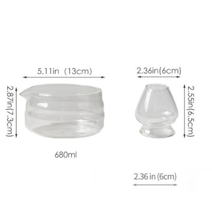 Handmade Glass Spout Matcha Set