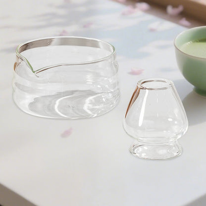 Handmade Glass Spout Matcha Set